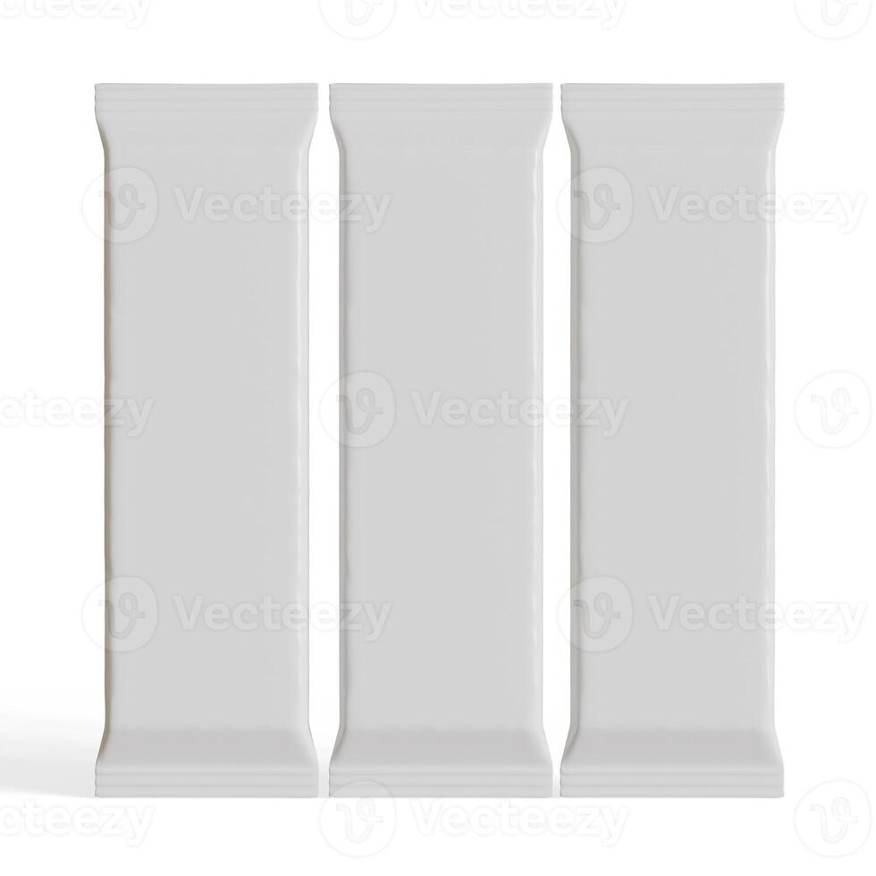 Snack bar packaging white color realistic texture 3D rendered photo