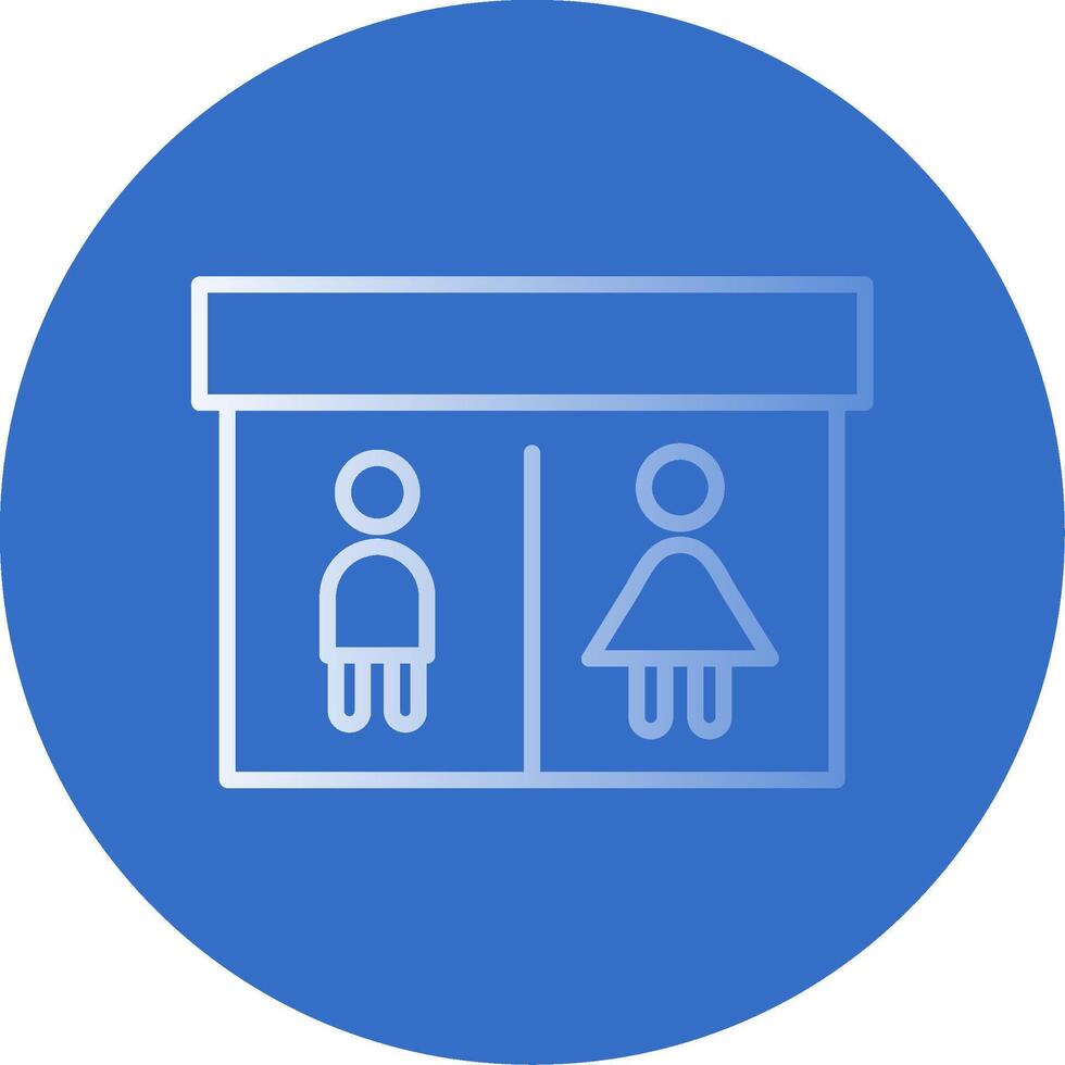 Public Toilet Flat Bubble Icon vector