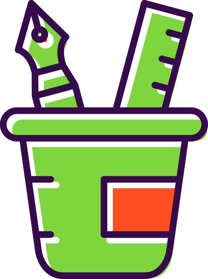 Pen filled Design Icon vector