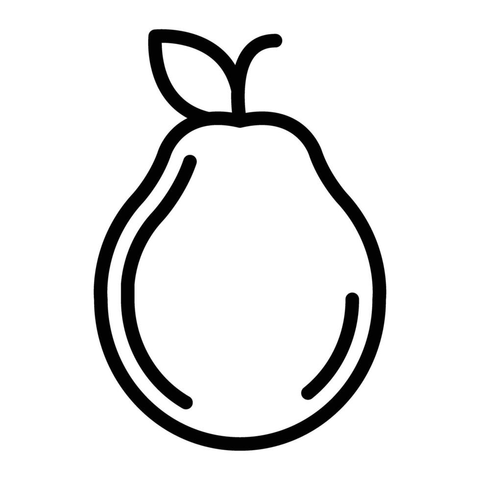 Guava Line Icon Design vector
