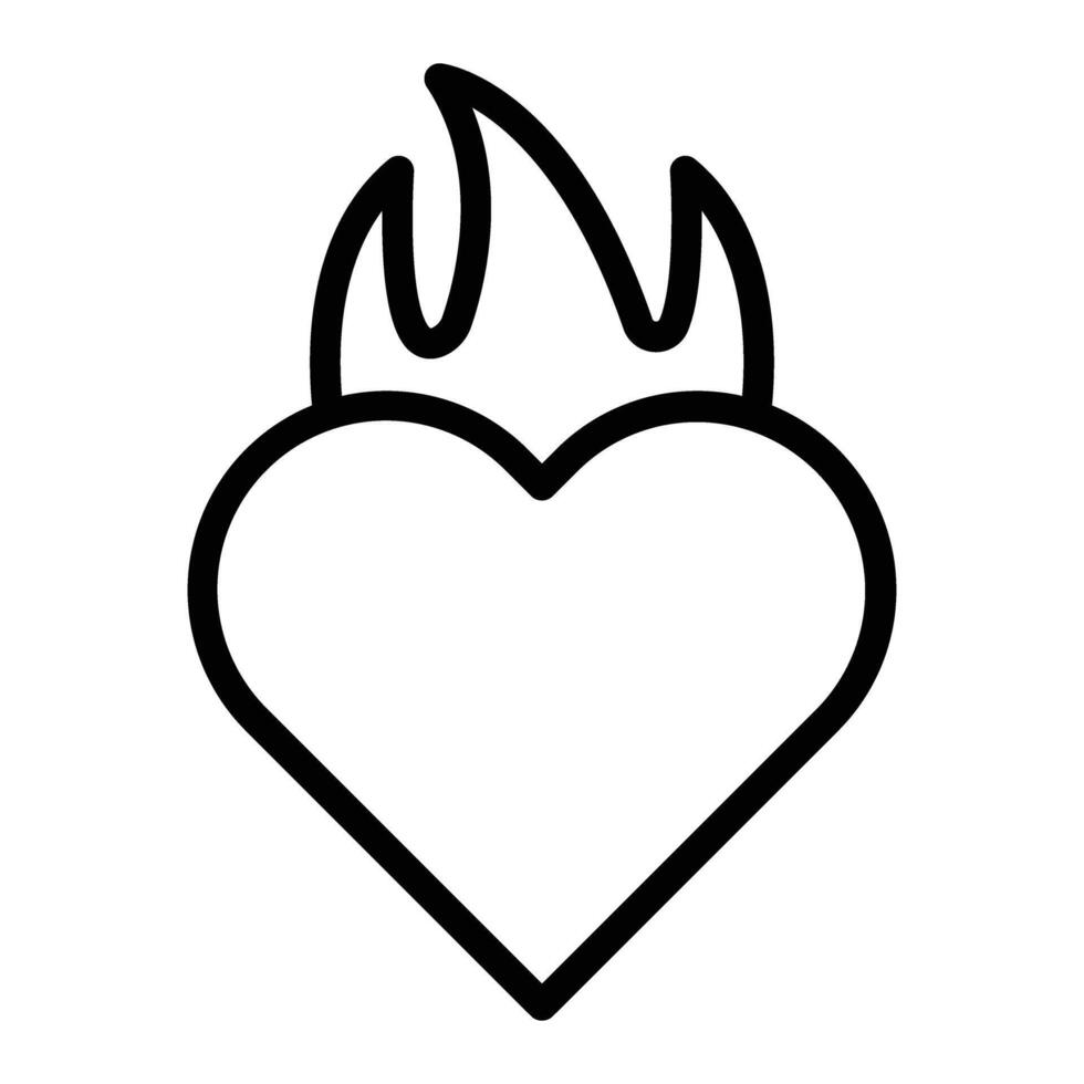 Passion Line Icon Design vector