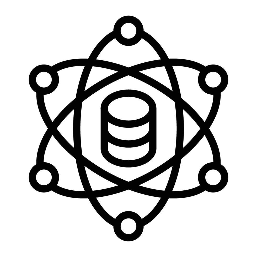 Data Scientist Line Icon Design vector