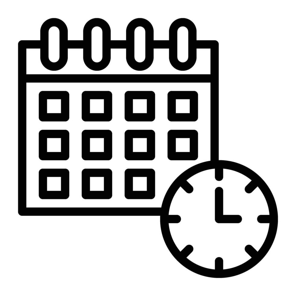 Schedule Line Icon Design vector