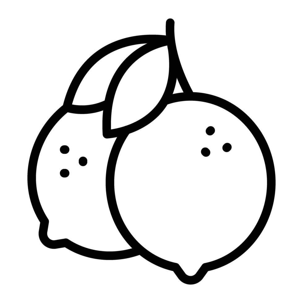 Clementine Line Icon Design vector