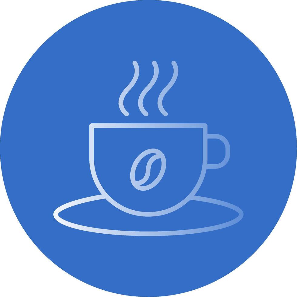 Coffee Cup Flat Bubble Icon vector