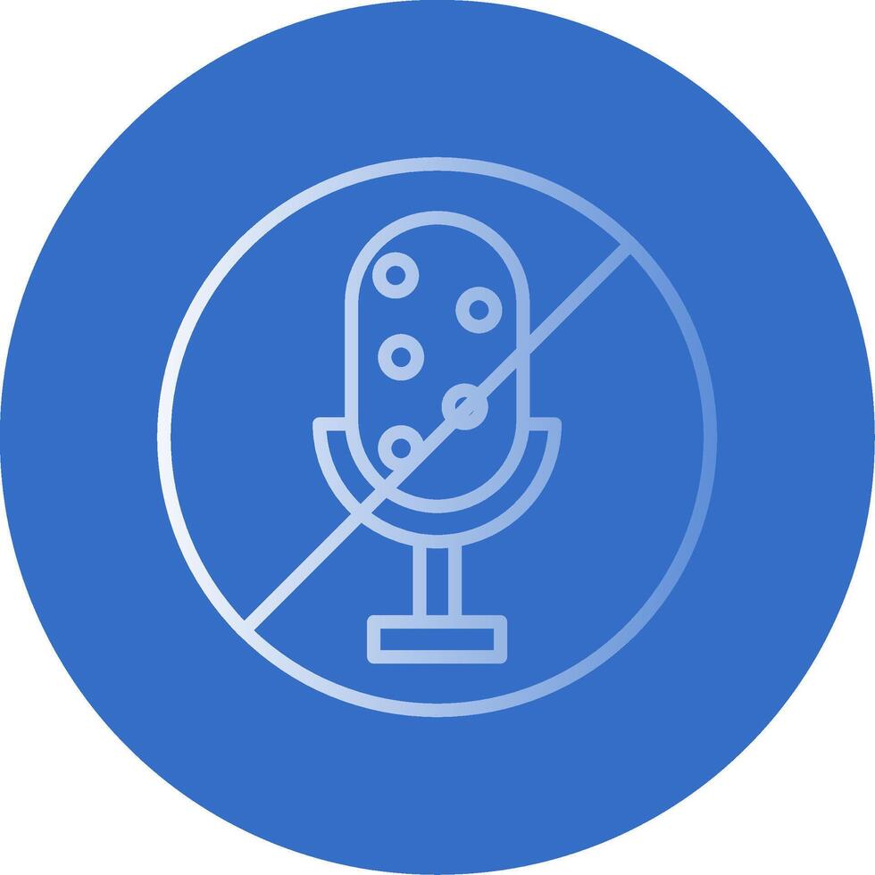 Mute Flat Bubble Icon vector