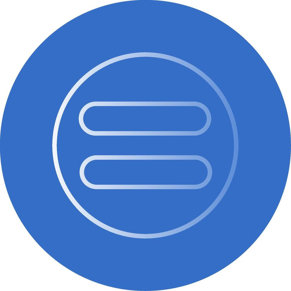 Equal Flat Bubble Icon vector