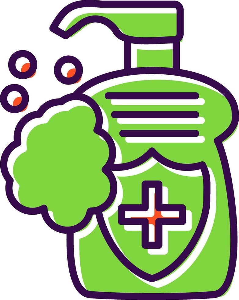 Soap filled Design Icon vector