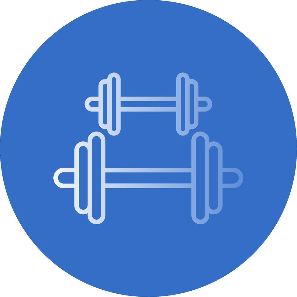 Dumbbell Flat Bubble Icon vector