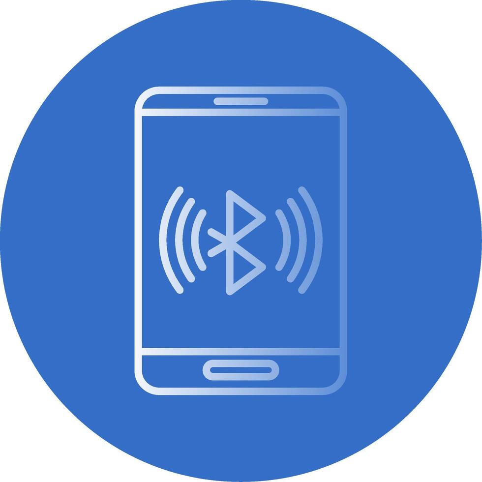 Bluetooth plano burbuja icono vector