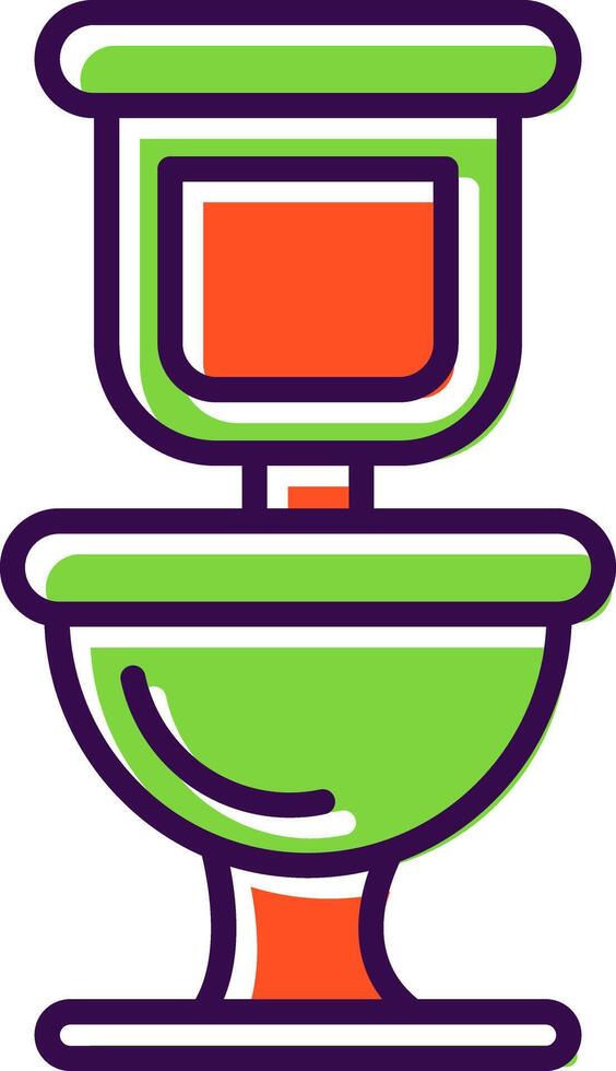 Toilet filled Design Icon vector