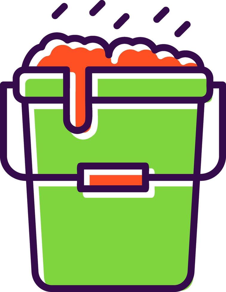 Bucket filled Design Icon vector