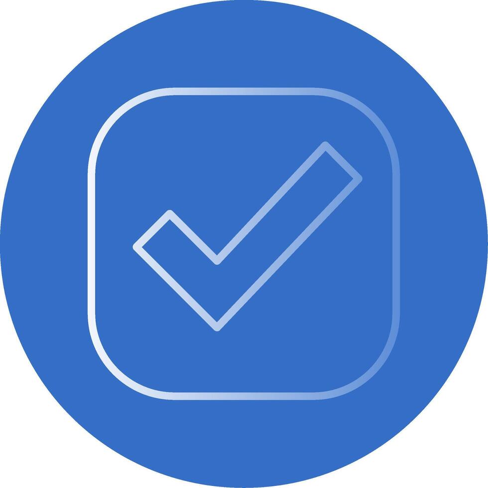Checkmark Flat Bubble Icon vector