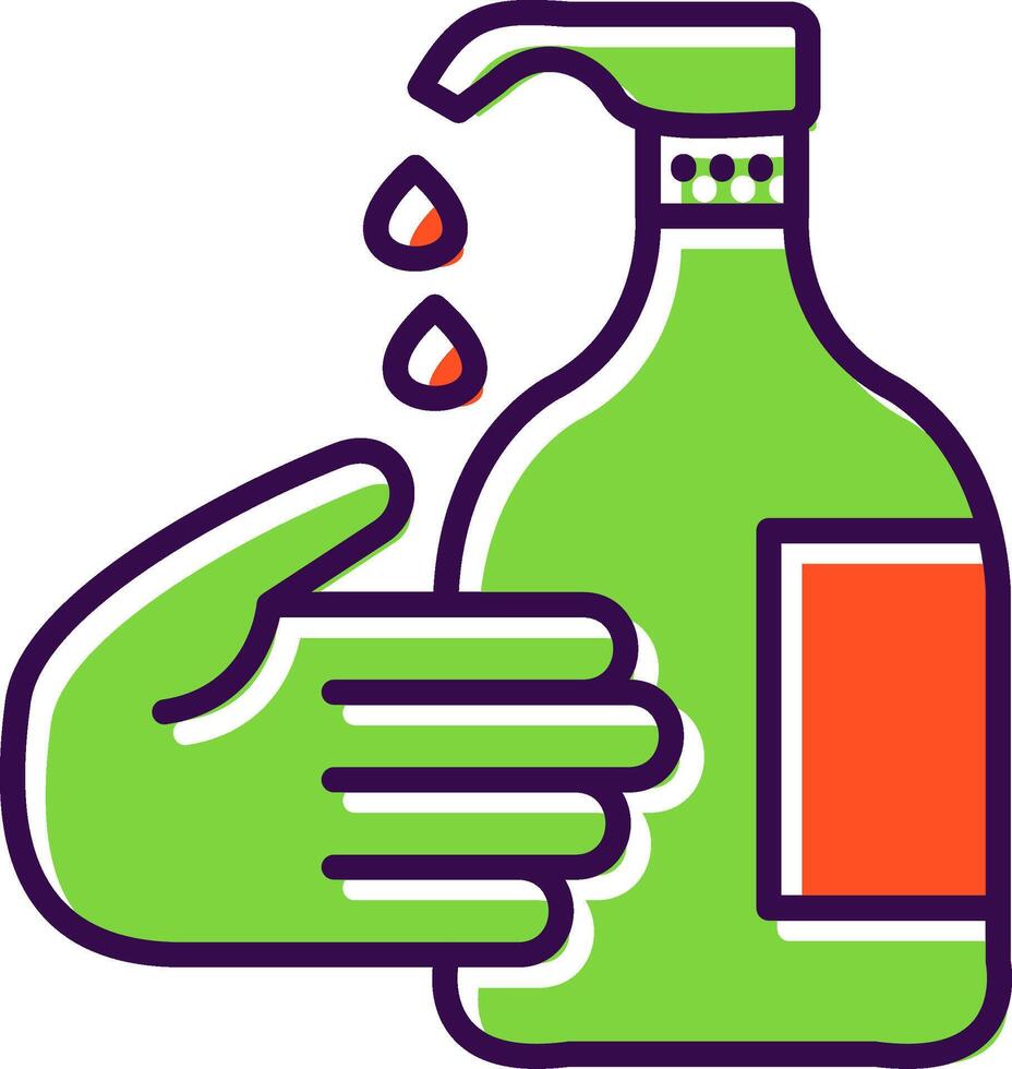 Hand Wash filled Design Icon vector