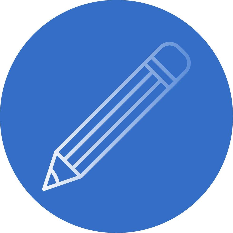 Pencil Flat Bubble Icon vector