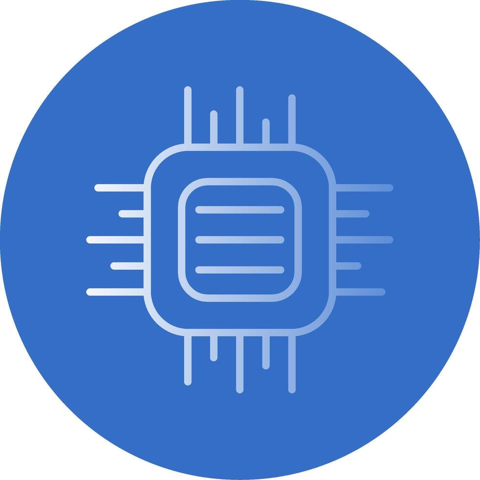 Cpu Flat Bubble Icon vector