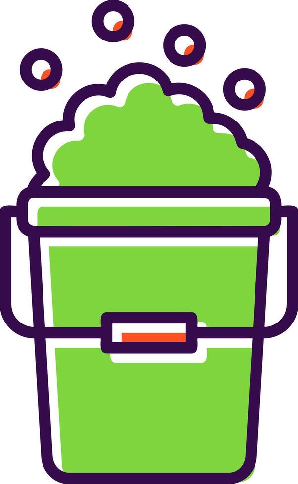 Bucket filled Design Icon vector