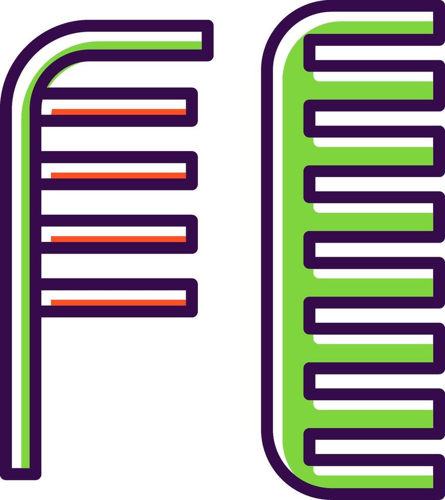Comb filled Design Icon vector