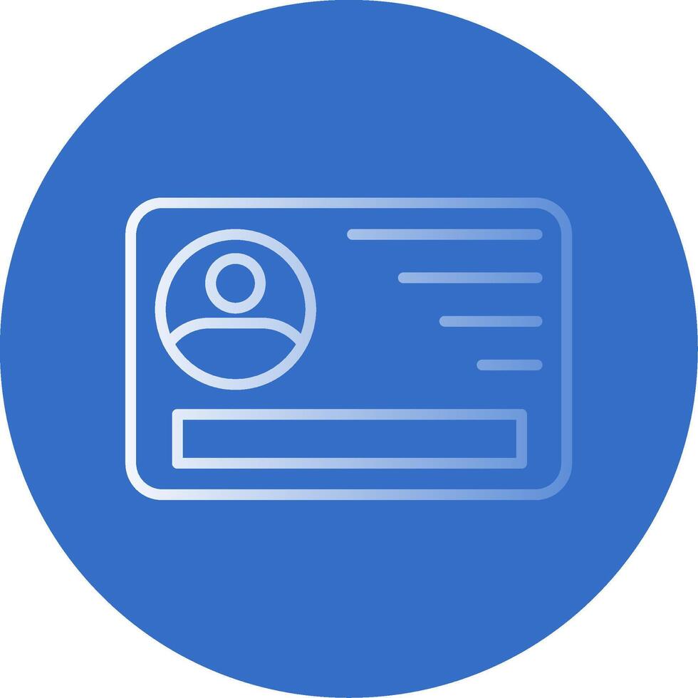 Id Card Flat Bubble Icon vector