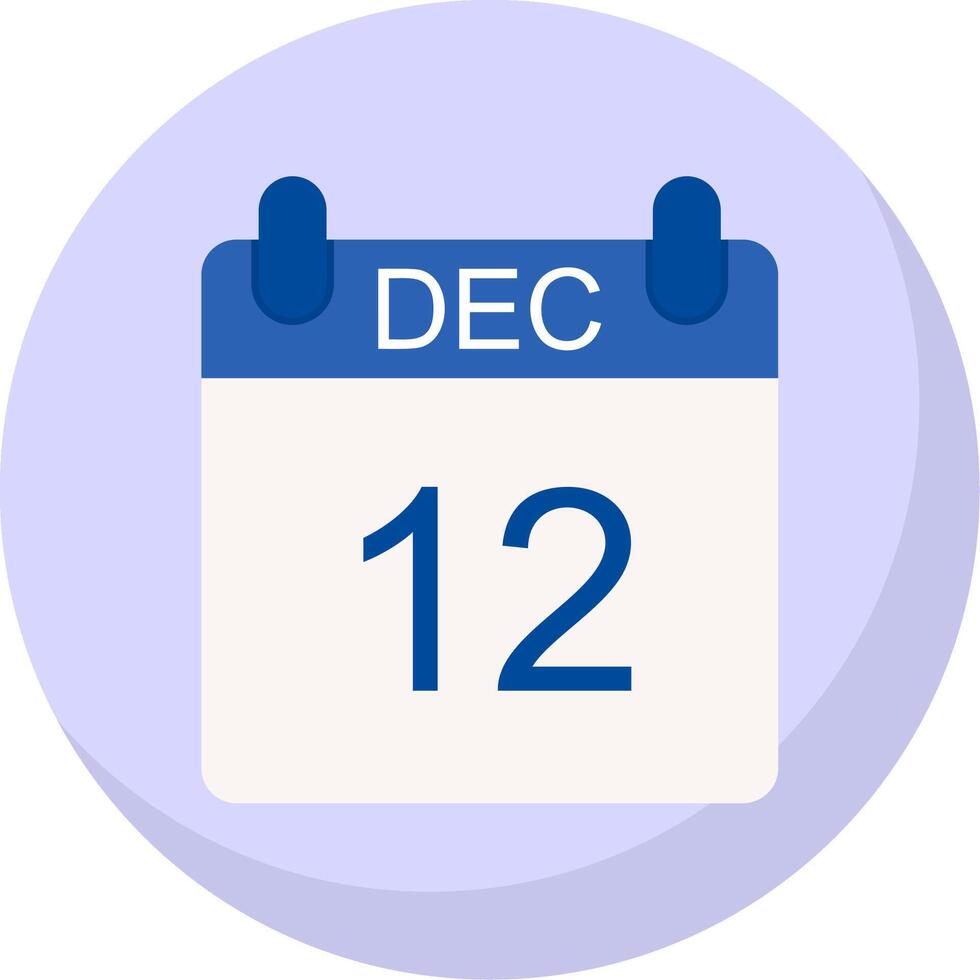 December Flat Bubble Icon vector