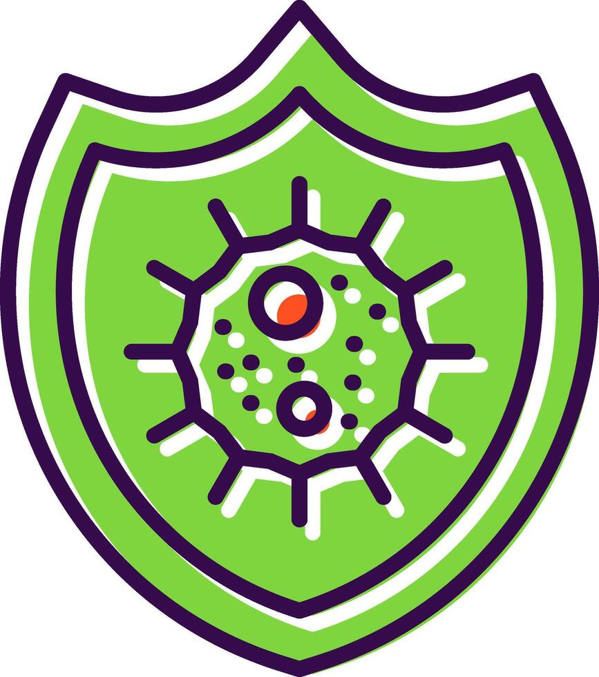 Bacteria filled Design Icon vector