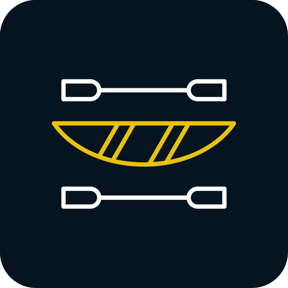 Kayak Line Red Circle Icon vector