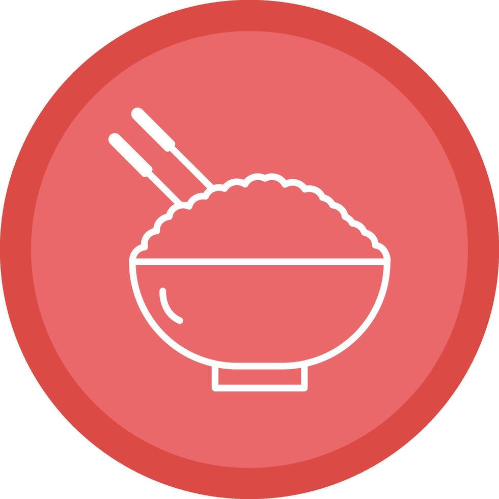 Chinese Food Line Multi Circle Icon vector