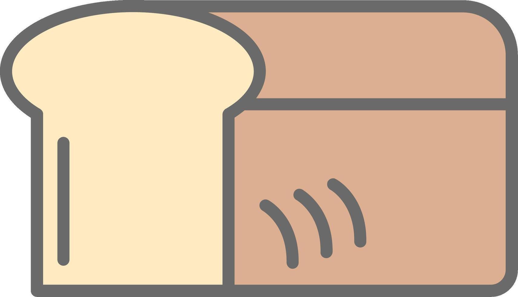 Bread Line Filled Light Icon vector