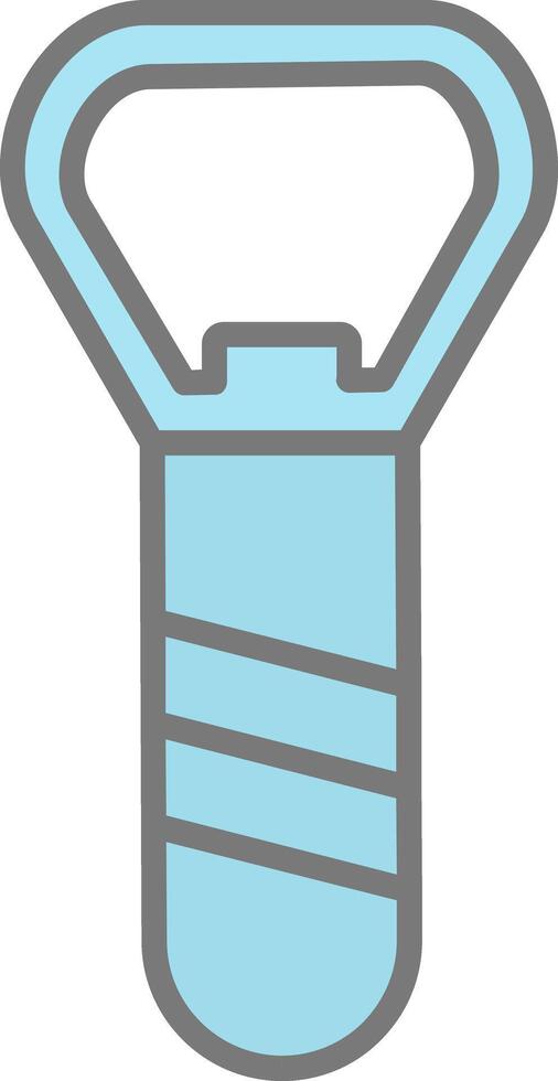 Bottle Opener Line Filled Light Icon vector