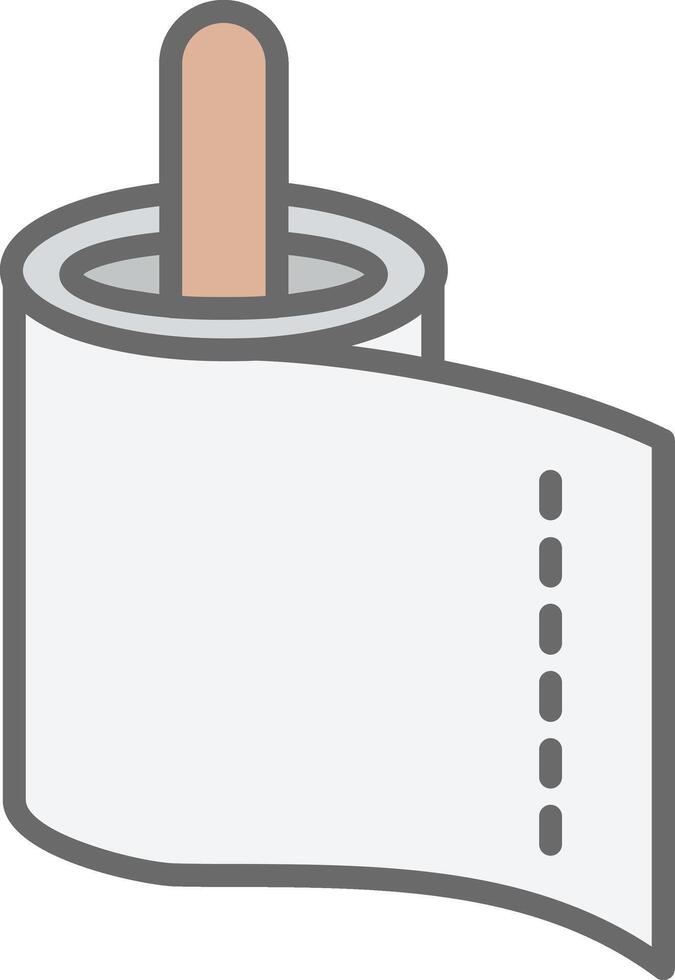 Paper Towel Line Filled Light Icon vector