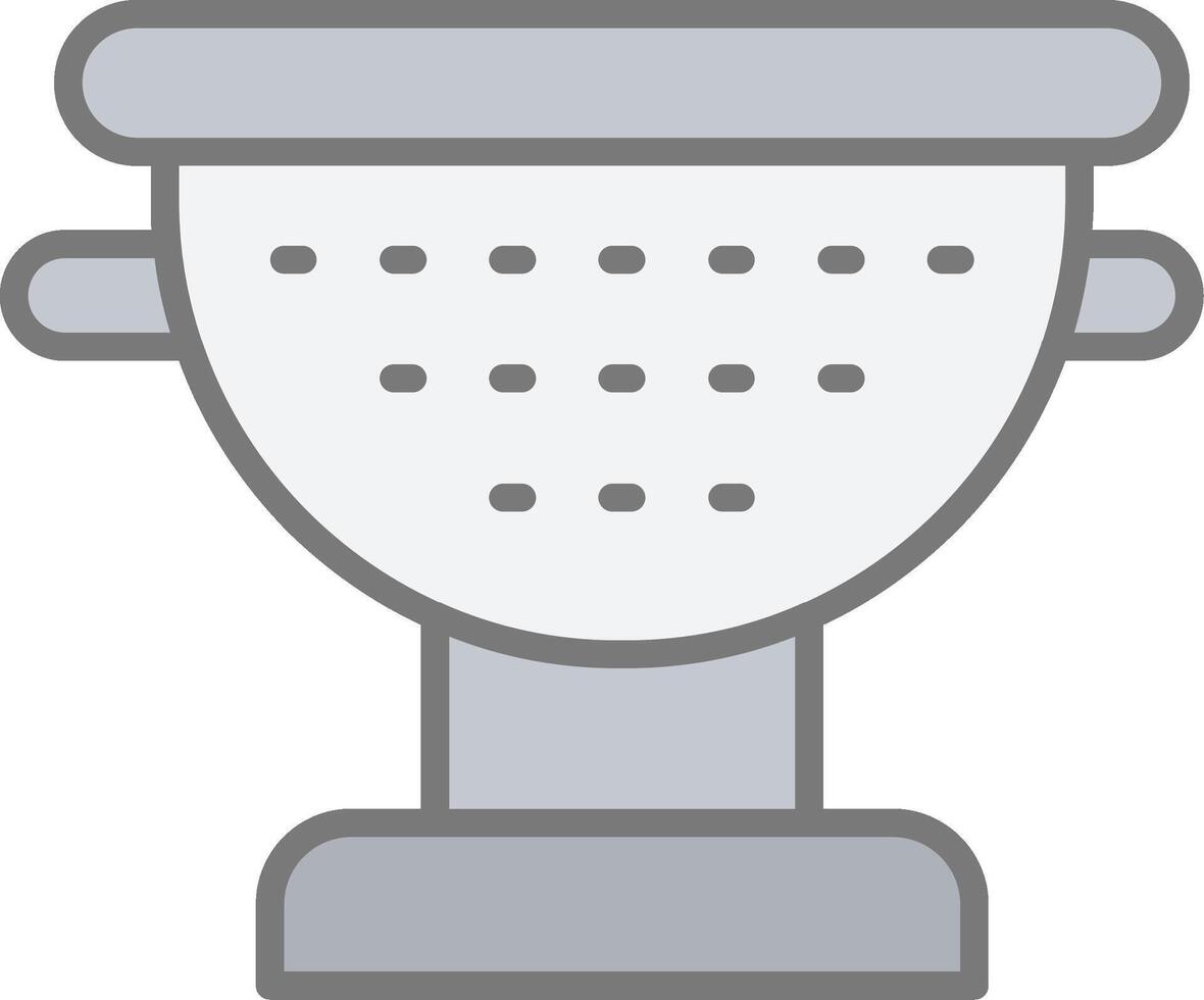 Sieve Line Filled Light Icon vector