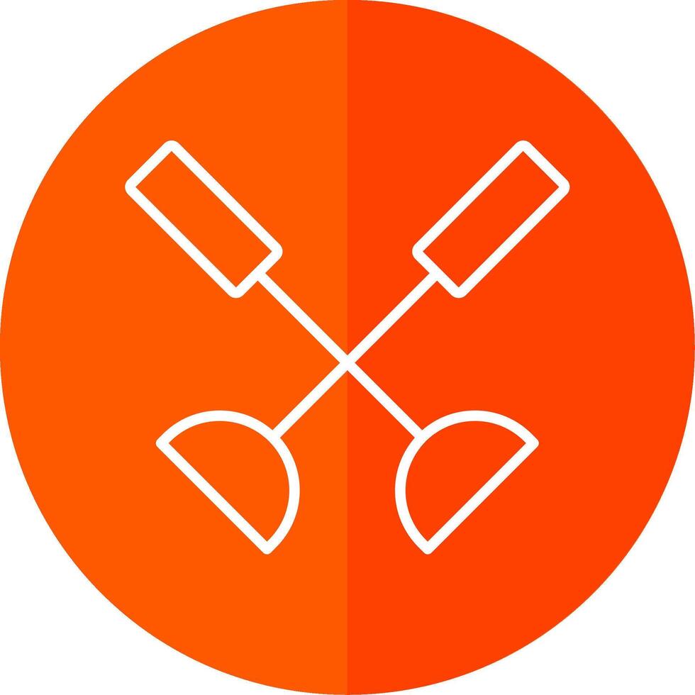Paddle Line Red Circle Icon vector