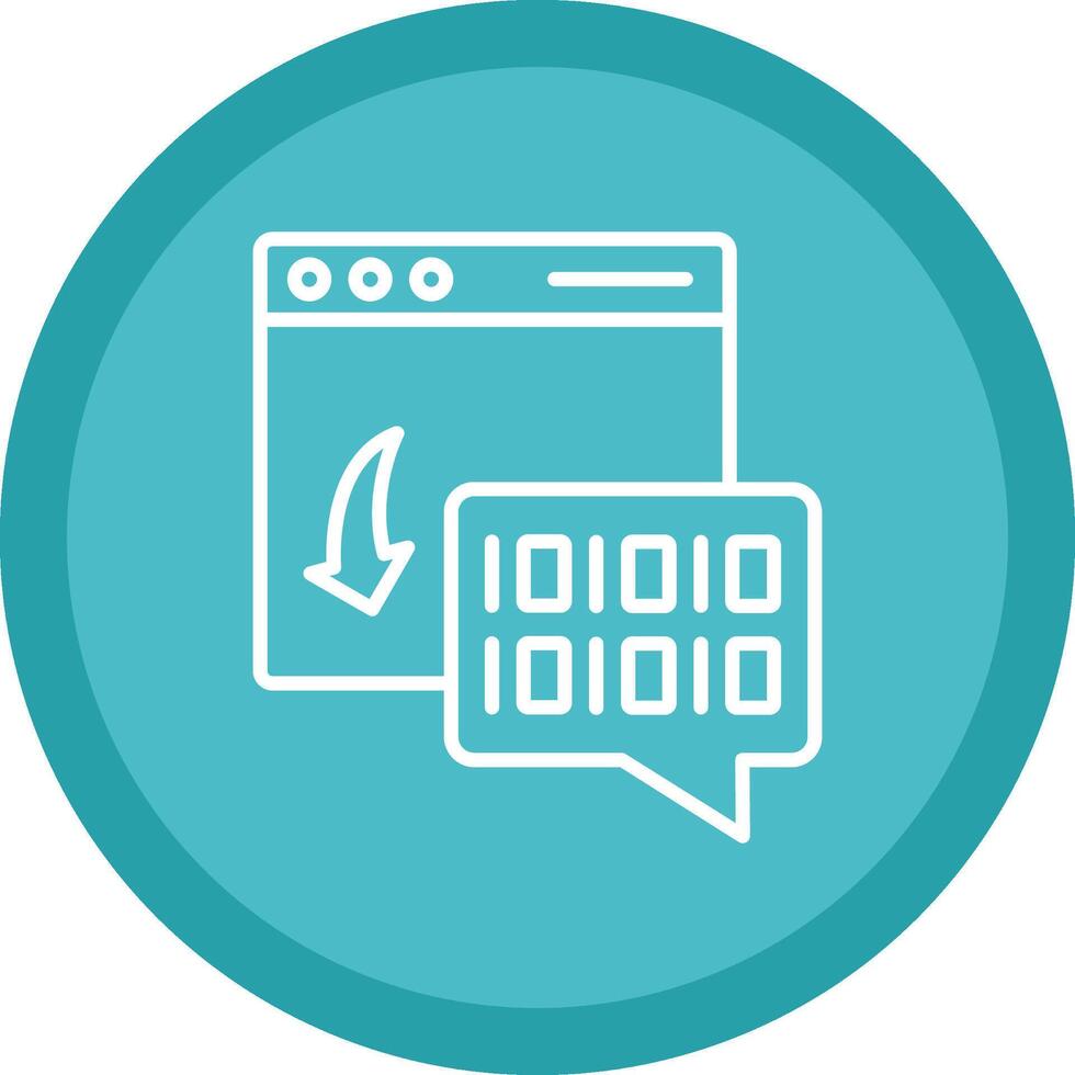 Binary Code Line Multi Circle Icon vector