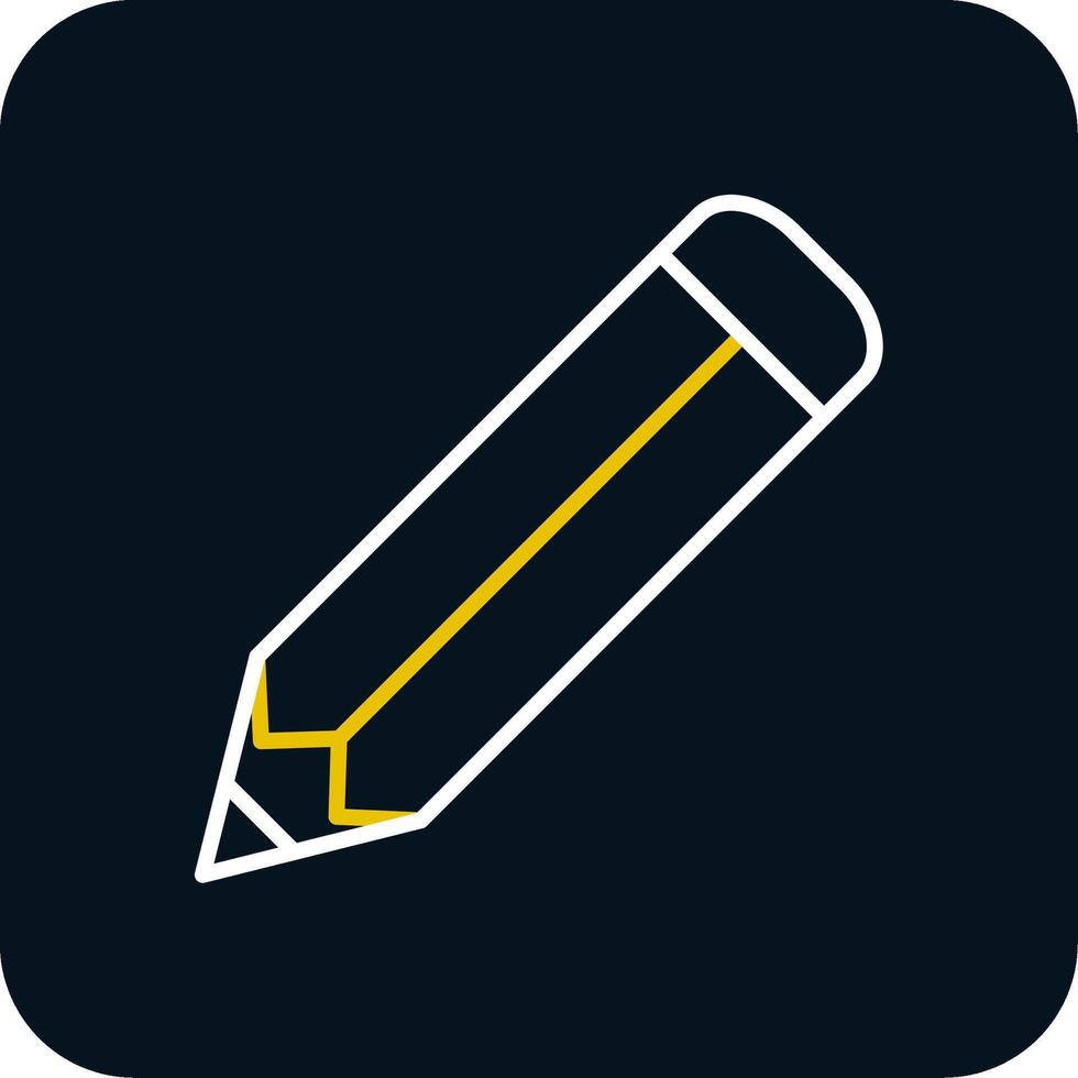 Pencil Line Red Circle Icon vector