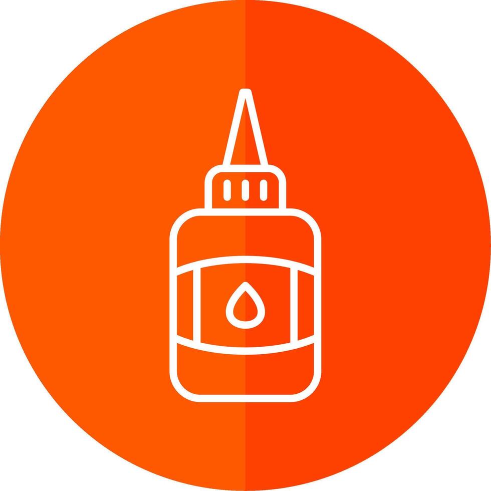 Glue Line Red Circle Icon vector
