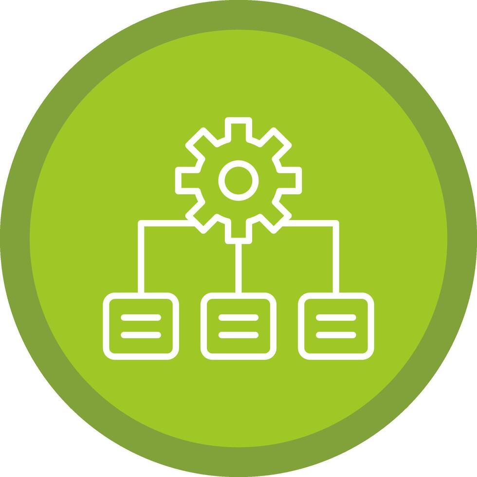 Tasks Line Multi Circle Icon vector