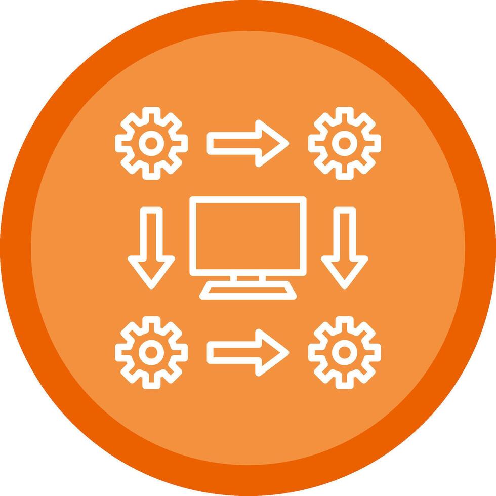 Workflow Line Multi Circle Icon vector