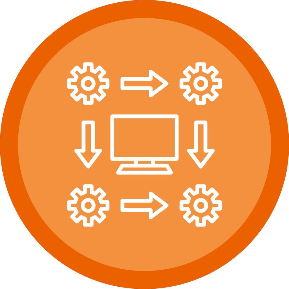 Workflow Line Multi Circle Icon vector