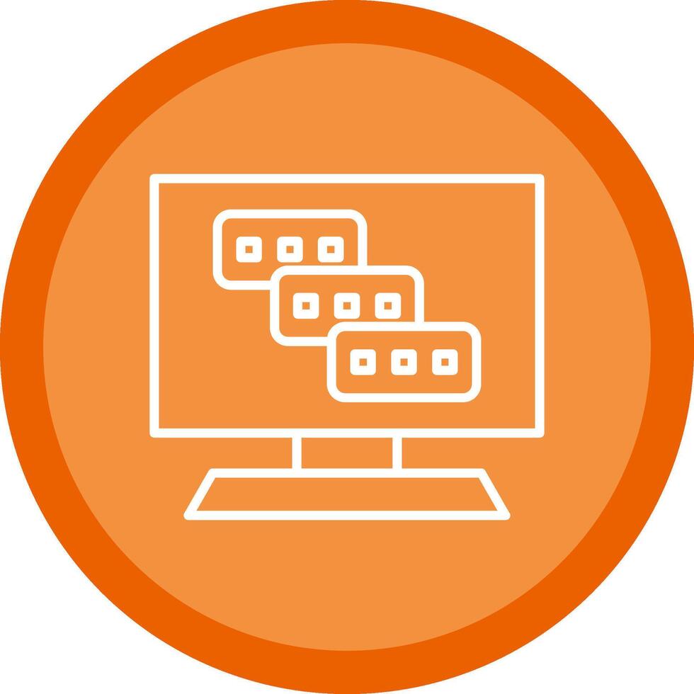Tasks Line Multi Circle Icon vector
