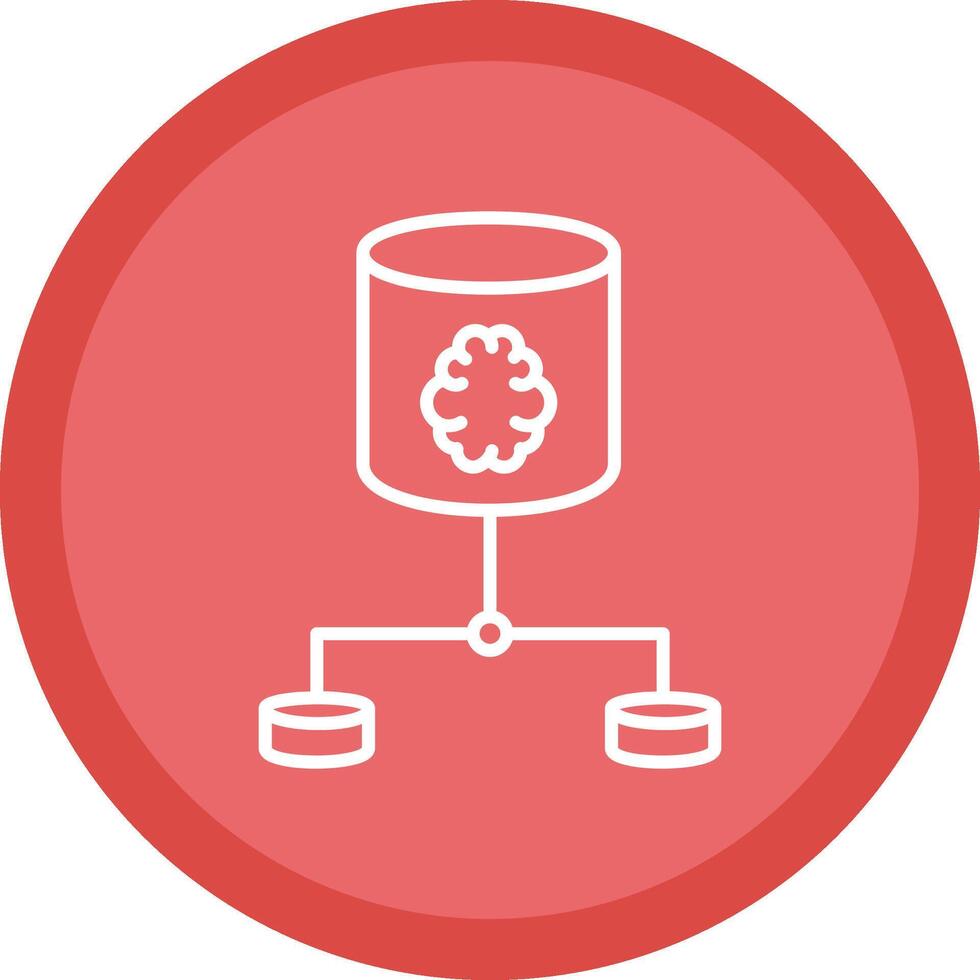 Network Line Multi Circle Icon vector