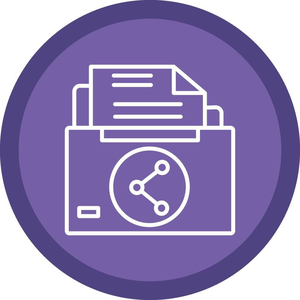 Sharing File Line Multi Circle Icon vector