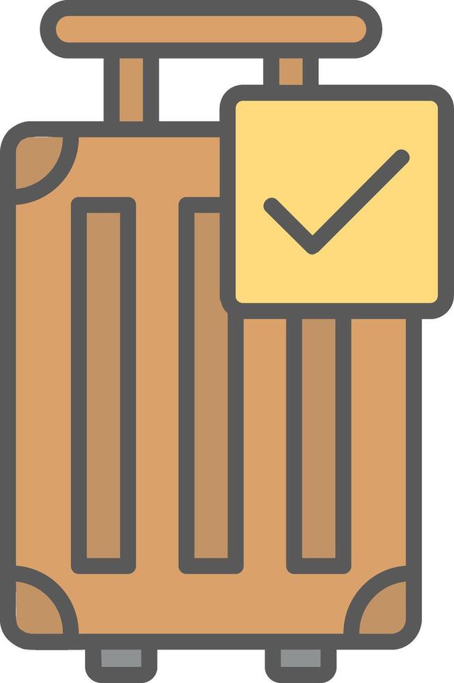 Luggage Line Filled Light Icon vector