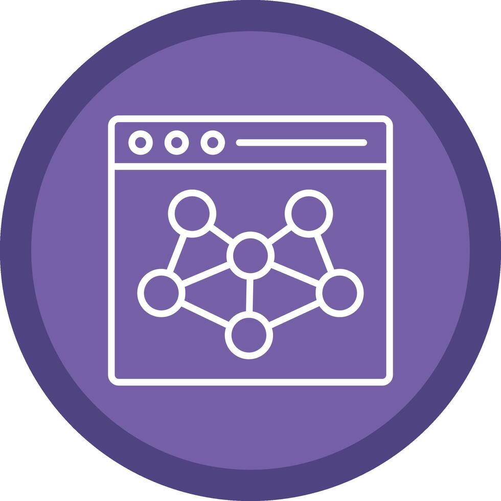 Network Line Multi Circle Icon vector