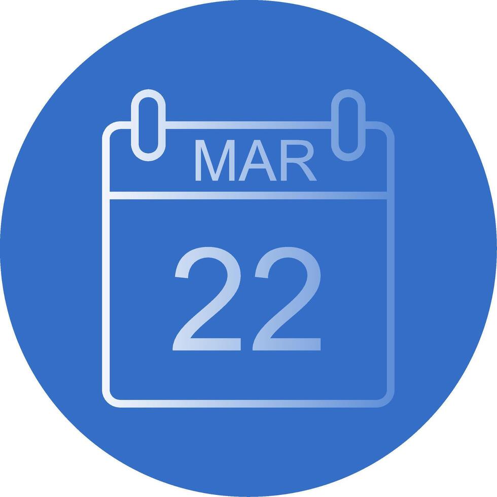 March Flat Bubble Icon vector