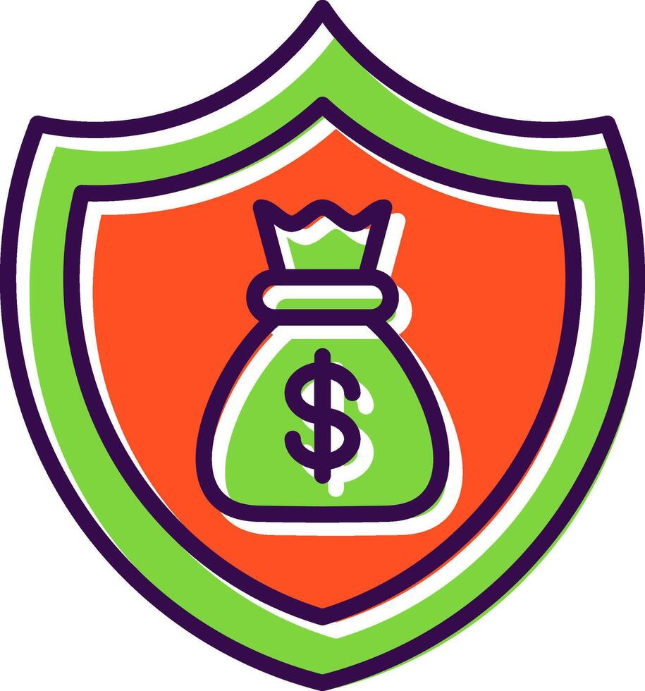 Insured filled Design Icon vector