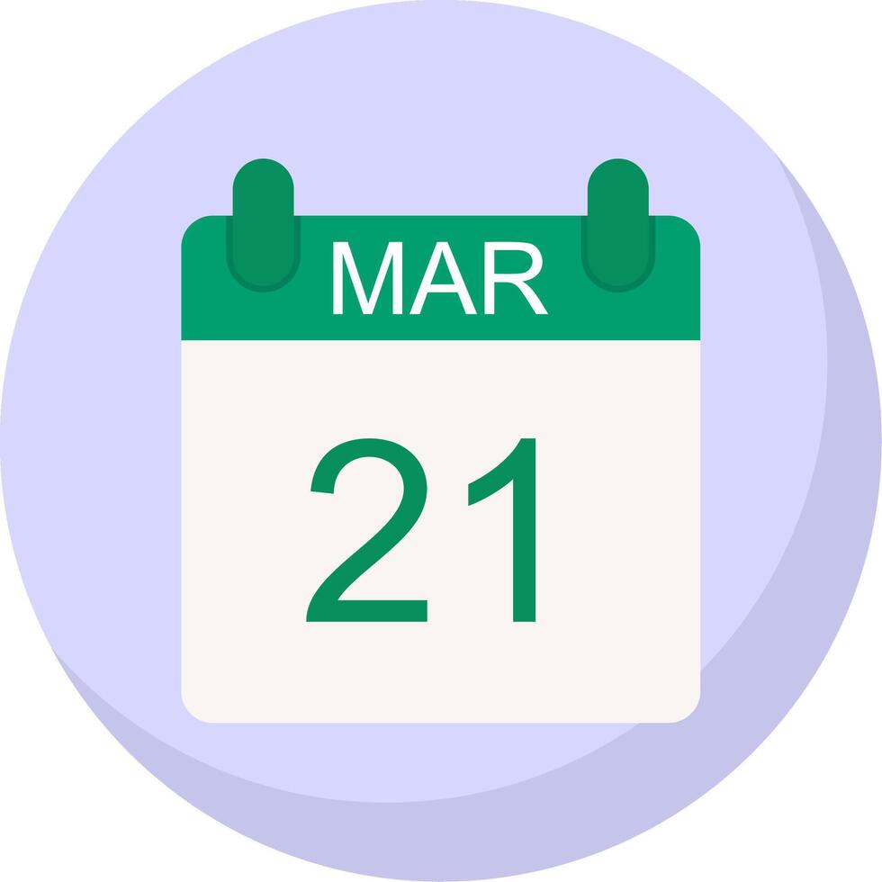 March Flat Bubble Icon vector