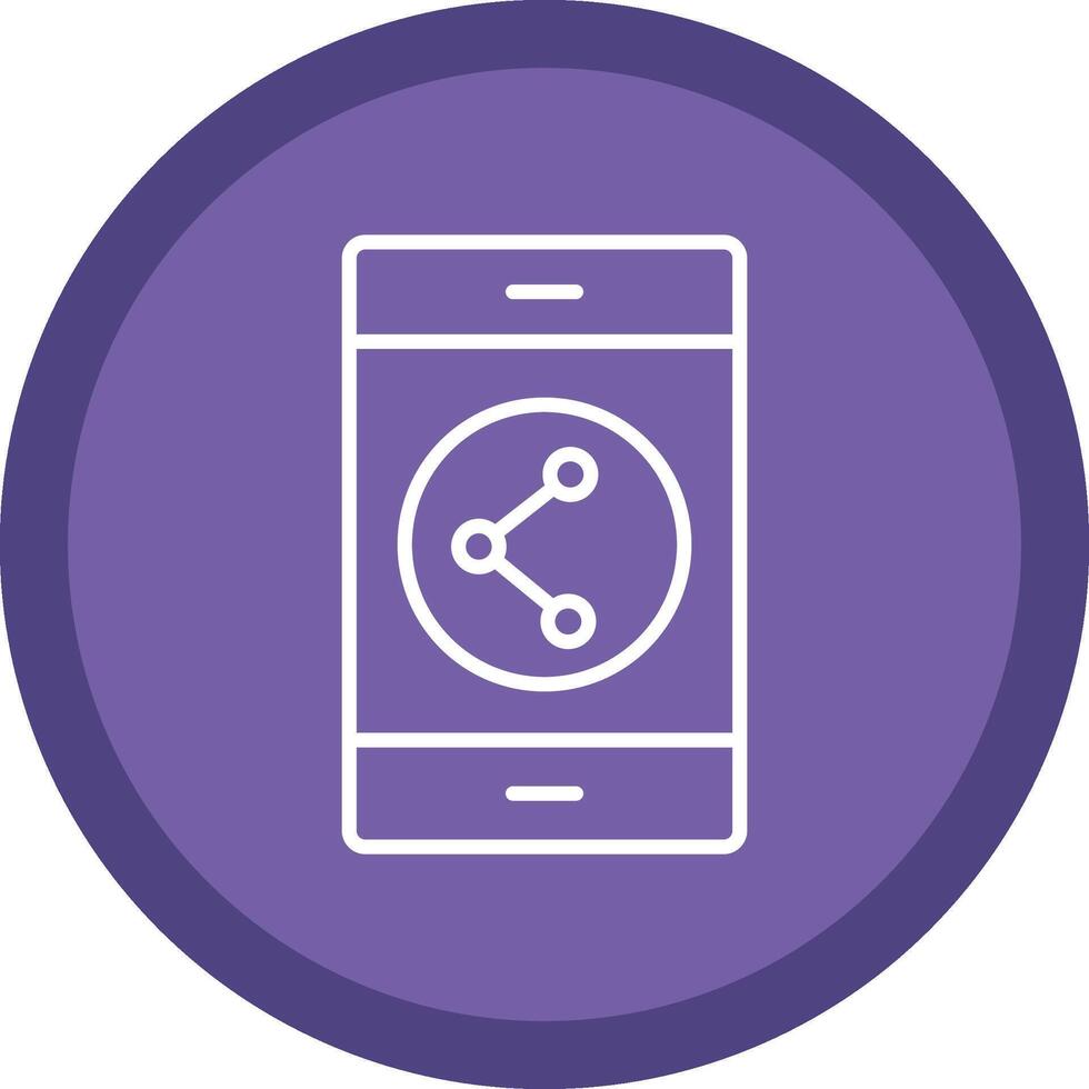 Sharing Line Multi Circle Icon vector