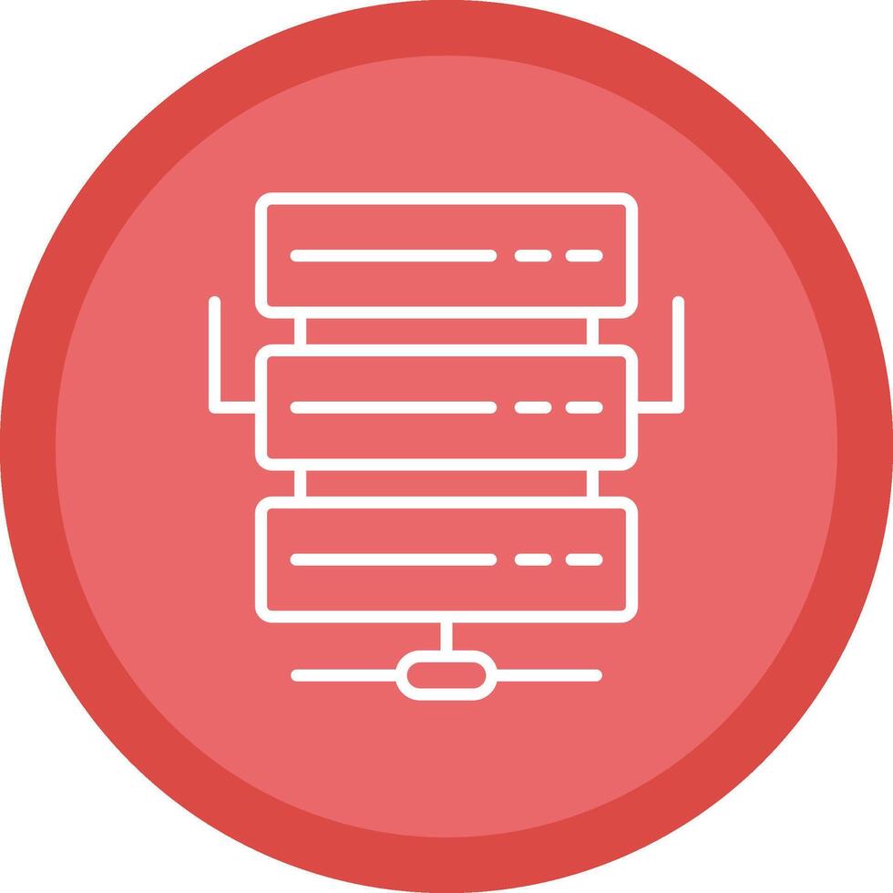 Server Line Multi Circle Icon vector