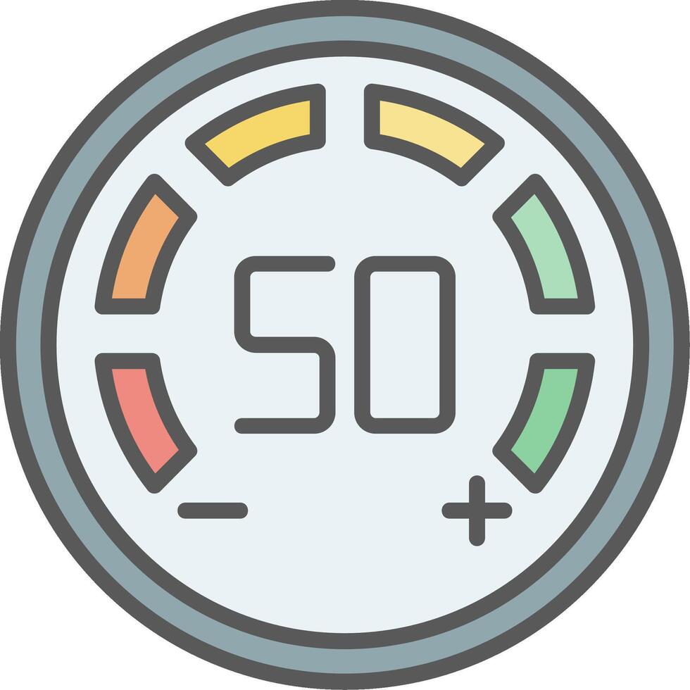 Gauge Line Filled Light Icon vector