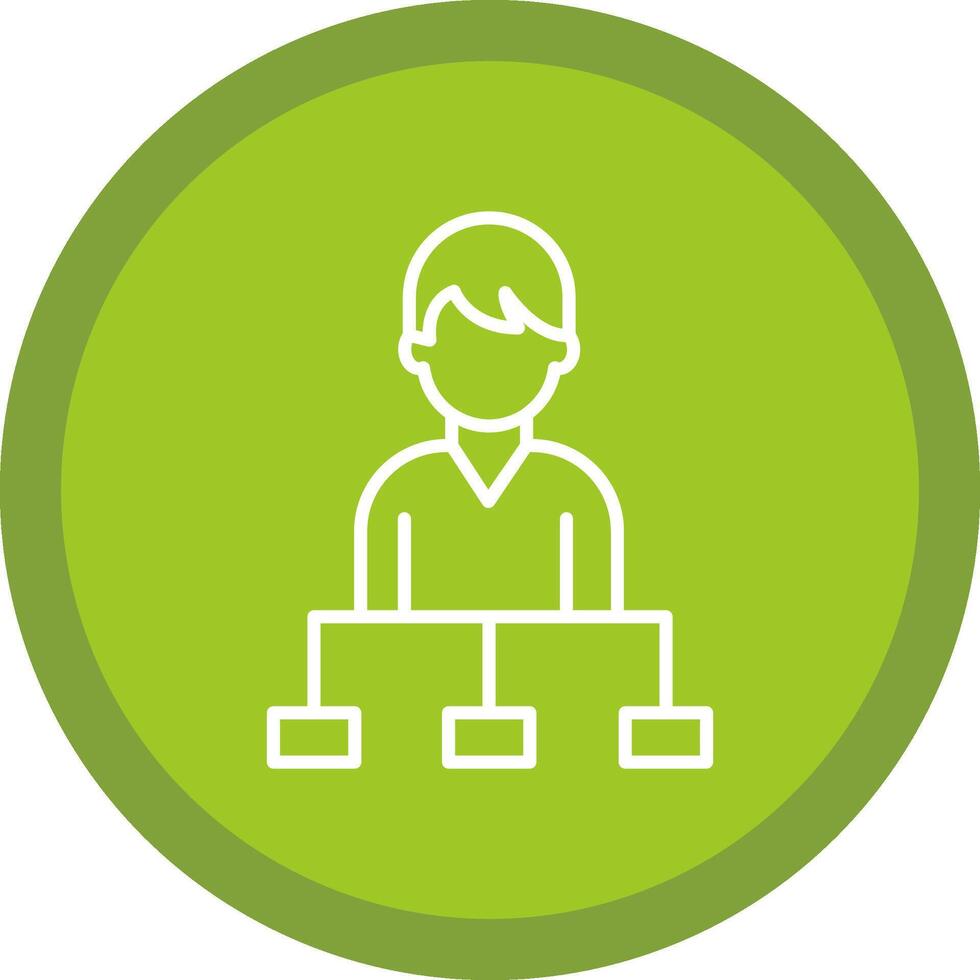 Hierarchy Line Multi Circle Icon vector